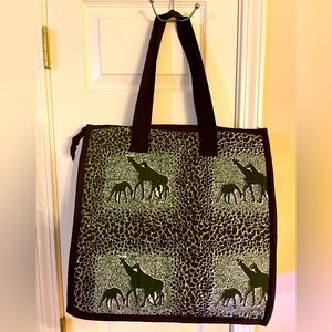 Assorted shoulder and backpacks from African print